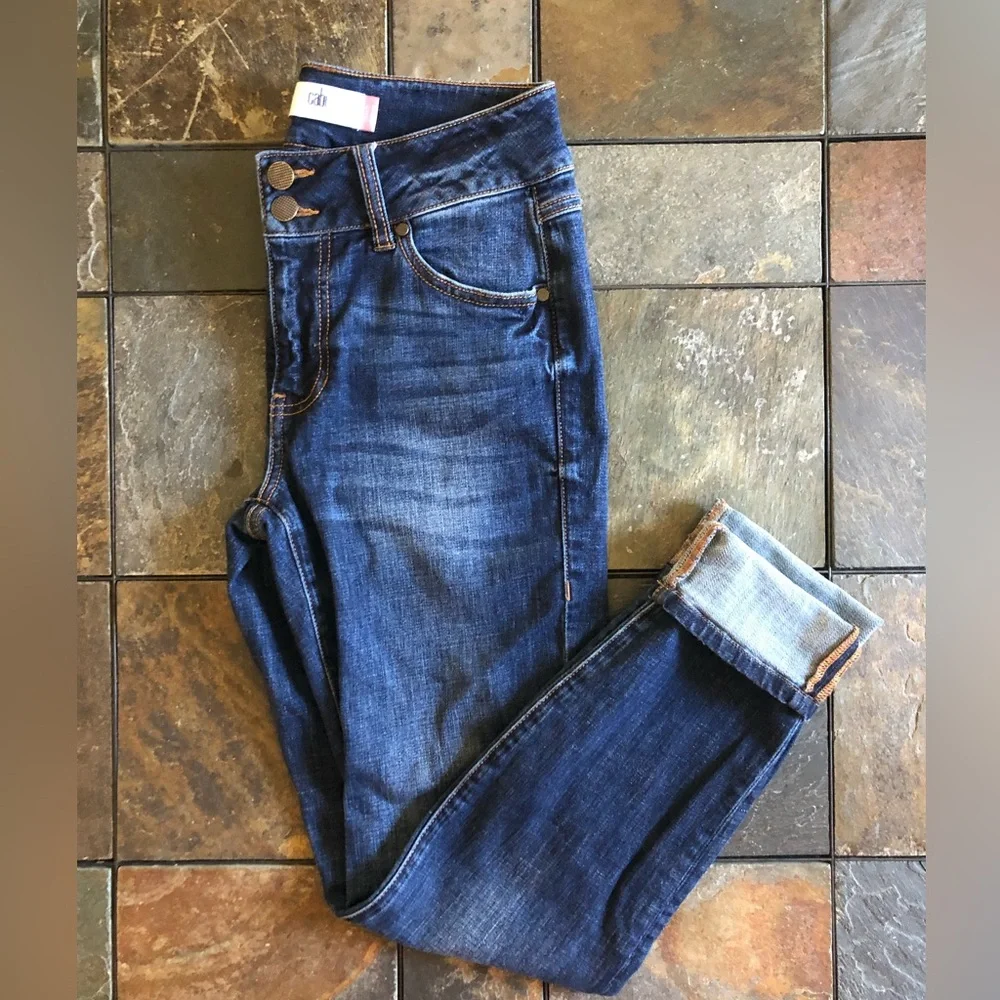 Cabi Cinch Skinny Jeans Ladies Size 4 Dark Blue Denim EUC - Picture 6 of 10